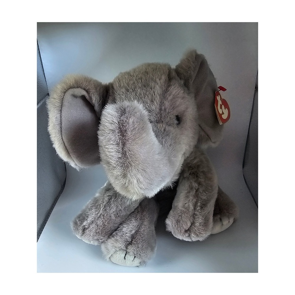 Ty Beanie Buddies Spout the Elephant Grey Plush Stuffed Animal 1997 9306